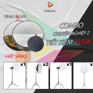 Bộ Đèn Combo Livestream Chuyên Nghiệp 2 trọn bộ cho livestream, studio, quay phim, chụp ảnh chuyên nghiệp
