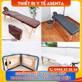 Giường xếp vali cao cấp, giường gấp vali Spa Hi-Mec HMBB-8103-60 – Full phụ kiện