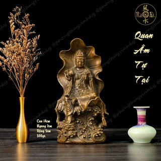 Quan Âm Tự Tại ngồi Sen - Tượng Đồng Phong Thủy