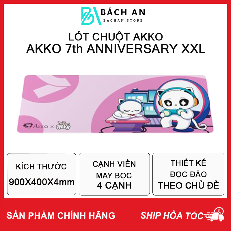 Bàn di AKKO Akko 7th Anniversary XXL - Lót chuột Akko - Hàng Chính Hãng
