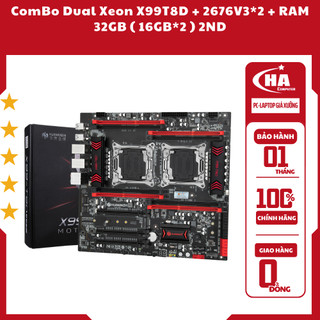 Combo dual xeon x99t8d + 2676v32 ) - bảo hành 1 tháng