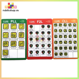 Bộ hướng dẫn công thức CFOP F2L OLL PLL giải Rubik tốc độ cao của Zcube