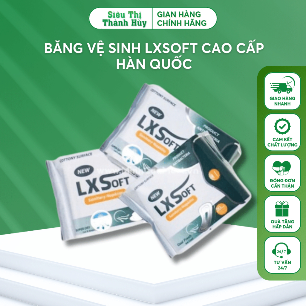 Băng Vệ Sinh LXSoft Cao Cấp Hàn Quốc Siêu Thấm Hút | SIÊU THỊ THÀNH HÙY