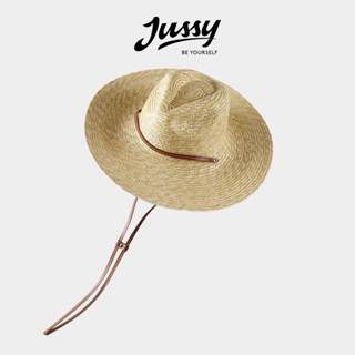 Mũ Cói Rộng Vành Phối Dây Da JCT05 Jussy Official Thời Trang Unisex Có Hộp To Giữ Form Nón [ĐÓNG HỘP TO GIỮ FORM NÓN]
