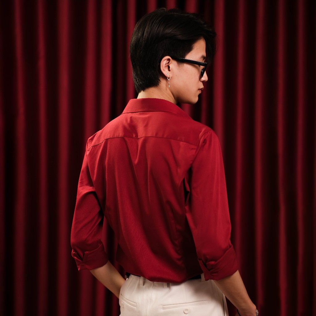 Áo Sơ Mi Addikt Gallant Shirt Màu Đỏ/ Đen/ Trắng