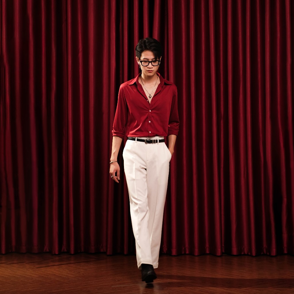 Áo Sơ Mi Addikt Gallant Shirt Màu Đỏ/ Đen/ Trắng