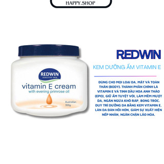  Kem dưỡng ẩm da Vitamin E Cream Kem dưỡng da chống nẻ mềm mịn Redwin 300g giúp cấp ẩm cho da 