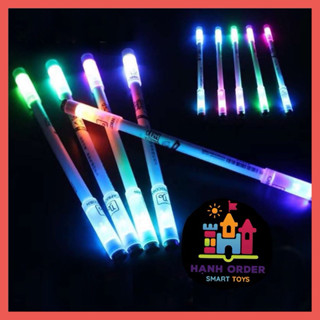    Rẻ Vô Địch   Bút Quay Nghệ Thuật Phát Sáng Có Đèn Led Đổi Màu Sáng 2 Đầu Cực Đẹp. 