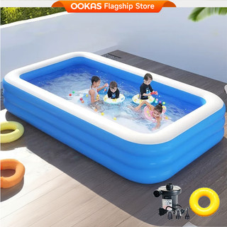 OOKAS BỂ BỐI BƠM HỒI 1,2M/2,1M/3,05M DÀNH CHO TRẺ EM CÓ MÁY BƠM KHÔNG KHÍ GIA ĐÌNH NGƯỜI LỚN