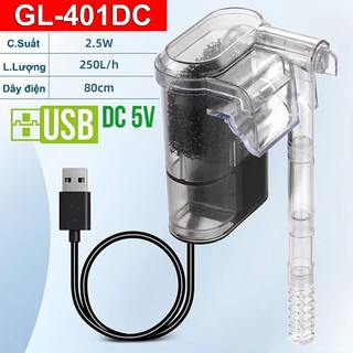 Máy lọc thác mini USB HIWEILON cho bể cá, hồ thuỷ sinh