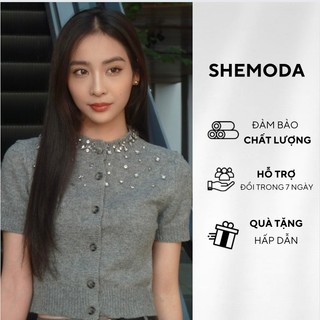 Áo 𝐁𝐄𝐉𝐄𝐖𝐄𝐋𝐄𝐃 𝐊𝐍𝐈𝐓 𝐂𝐀𝐑𝐃𝐈𝐆𝐀𝐍 - Mẫu cardigan chất len dày vừa phải ngắn tay trẻ trung và hiện đại