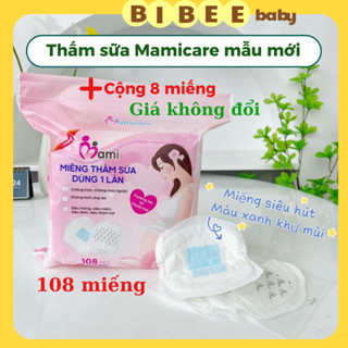 Miếng lót thấm sữa  Mamicare túi 108miếng , miếng dán thấm sữa, chống tràn cho mẹ - Bibeebaby