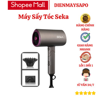 Máy sấy tóc Seka SK-2008 công suất 2200W mini gấp gọn cao cấp, sấy tạo kiểu ion âm chống khô tóc