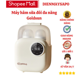 Máy hâm sữa đôi Goldsun GCDW02BL công suất 200W hâm nóng, tiệt trùng, rã đông, bảo hành 12 tháng