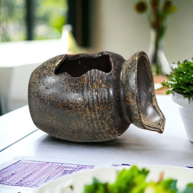 Bình gốm thác nước trang trí tiểu cảnh gốm sứ Bát Tràng, lọ bể cá, bình cắm hoa, trồng cây