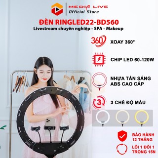 Đèn Livestream 56cm RL22-BD560 cao cấp chụp ảnh quay video bán hàng, Đèn Tròn RingLed spa makeup nhập khẩu mới 100%
