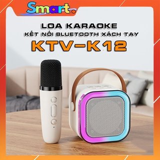 [ TẶNG KÈM MIC ] Loa Bluetooth Mini A9 - Loa Bluetooth Hát Karaoke Tại Nhà K12 Tiện Lợi Âm To Cực Đã