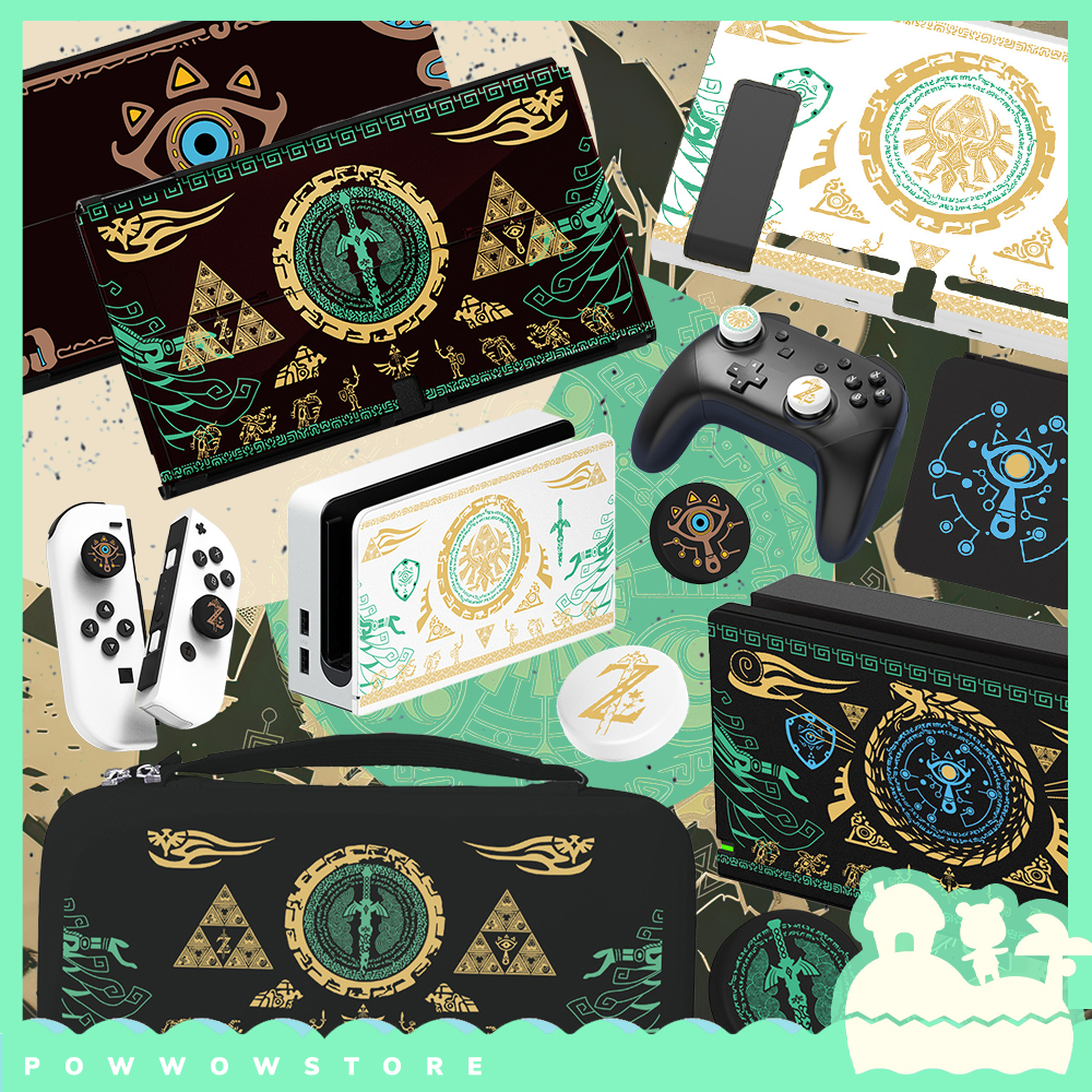 [Sẵn VN] Oled/V1/V2 Set Phụ Kiện Case Ốp / Hộp Băng / Túi Đựng Dành Cho Máy Game Cầm Tay Nintendo Switch Zelda New BOTW