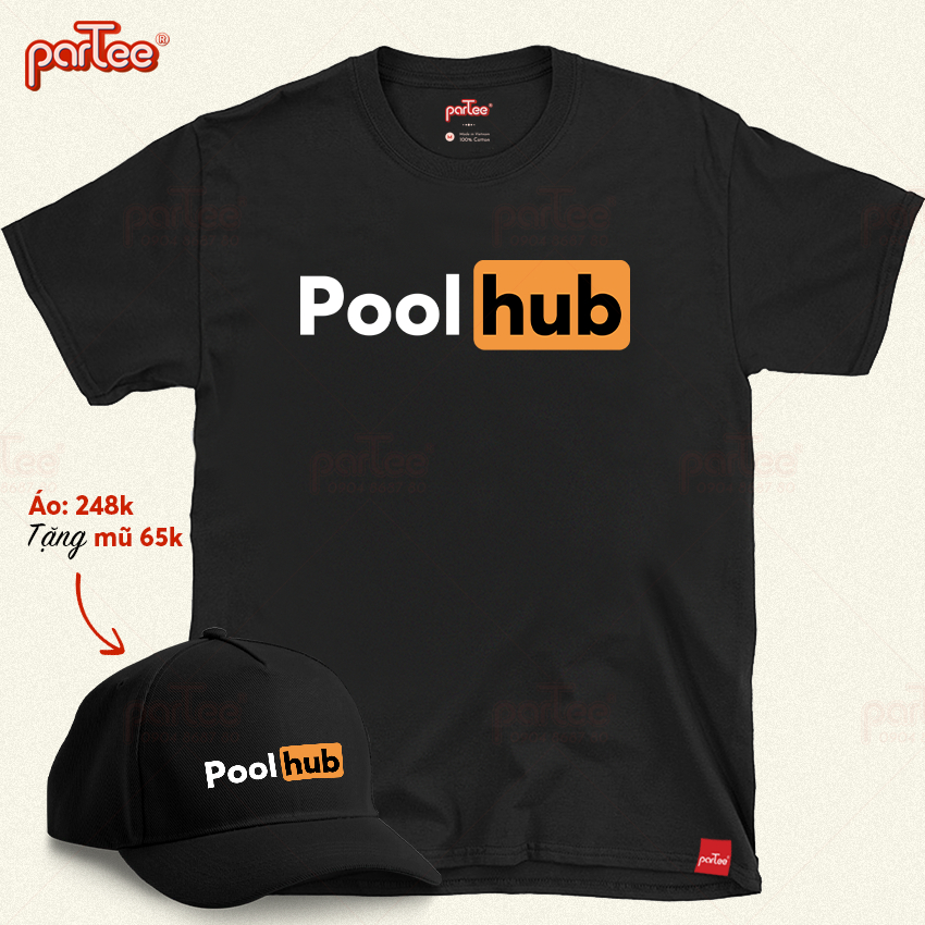 [TẶNG MŨ/ CÓ SẴN] Áo thun Poolhub Áo Bida Billards Pool 2024 100% Cotton Cao cấp Áo Phông Dương Quốc Hoàng