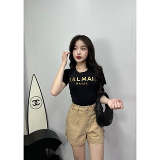 Áo len mỏng tay ngắn Bal main 3 màu