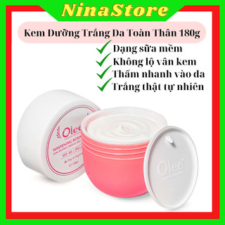 Kem body Olee dưỡng trắng da- toàn thân không bết rít thẩm thấu nhanh trắng tự nhiên- Ninastore