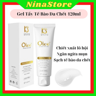 Gel tẩy tế bào da chết mặt Olee chiết xuất nha đam giúp làm sạch tế bào da chết bã nhờn- Ninastore Làm đẹp
