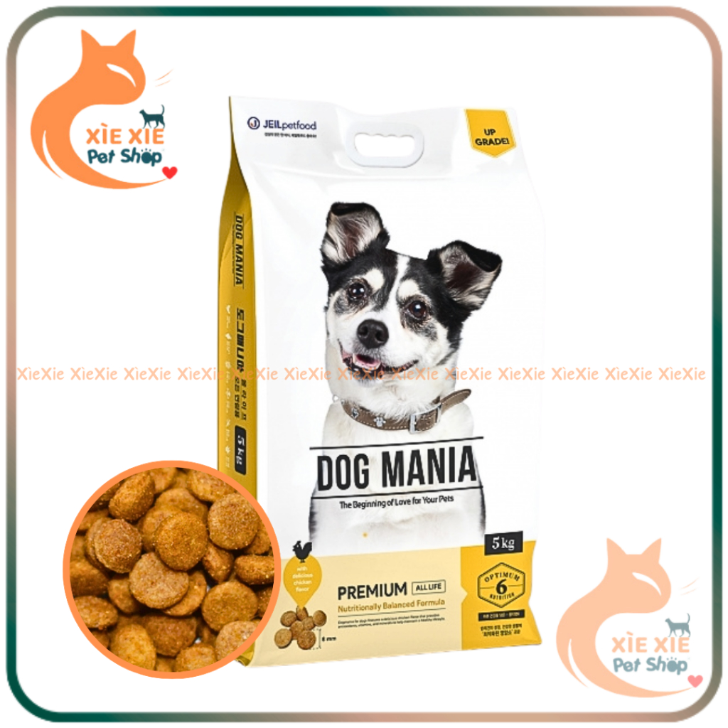 [5kg] Dog Mania Premium hạt thức ăn cho chó mọi lứa tuổi nhập Hàn Quốc