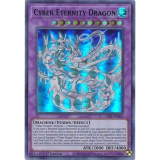 [ Dưa Hấu Yugioh ] Lá bài thẻ bài Cyber Eternity Dragon - green Ultra Rare - Tặng bọc bài nhựa bảo quản
