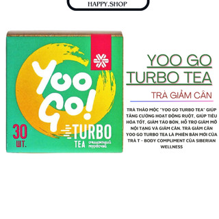 Trà thảo mộc giảm cân Trà thải độc ruột, Yoo Go Turbo Tea siberian Trà detox giãm mỡ hộp 30 gói SLhealthcare