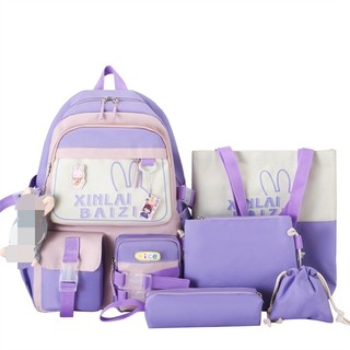 Set balo nữ 4 món đi học, du lịch, balo 4 món phối màu xinh
