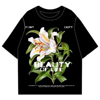 Áo Thun Unisex Tay Lỡ FUNT MADONNA LILY 100% Cotton Thoáng Mát, Co Giãn Tốt