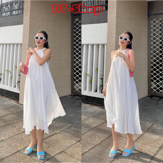 Váy cổ yếm nữ đi biển ,đi chơi đi tiệc,. .đầm maxi dáng xòe dài siêu đẹp hình thật đủ màu dt_shop M03