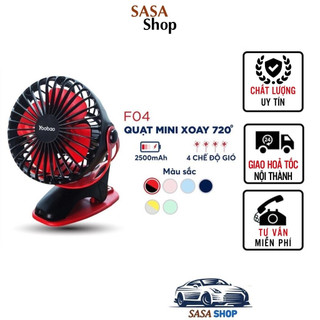 Quạt tích điện Yoobao 6400MAH, kẹp sạc mini cầm tay 4 cấp độ gió