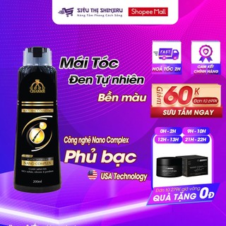 Dầu gội phủ bạc Đen Tóc Charme Black Công Nghệ Nano Complex Của Mỹ 100% thiên nhiên An Toàn Không Kích Ứng - PP bởi Jiru