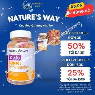 Kẹo gummy healthy care cho bé date t4/2025