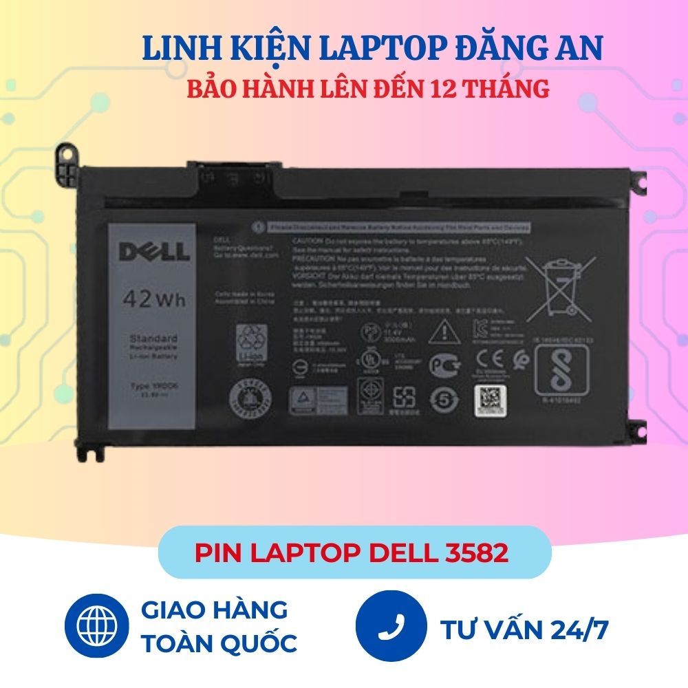 Pin Laptop DELL Inspiron 5481 5482 5485 5491 0VM732 5480 5485 5491 YRDD6 Pin ZIN Mới 100% BH 6 Tháng