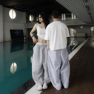 Quần Trouser Striped Form rộng.
