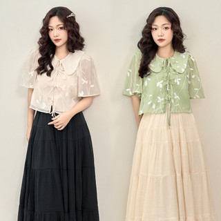 OLV - Áo hoa kiểu tay phồng Galene Top 2 màu