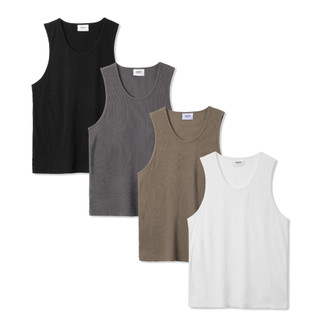 Áo ba lỗ nam BASIC RIB Hafos , Áo tanktop nam Cotton Gân co giãn thấm hút