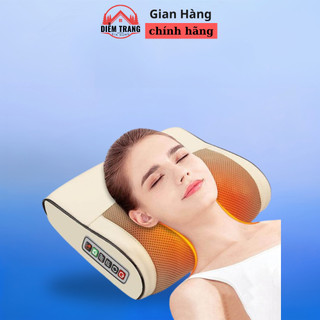 Gối massage cổ vai gáy, máy massage hồng ngoại 20 bi cao cấp hỗ trợ mát xa toàn thân ( Hàng Đẹp )