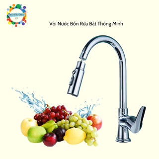 Đầu vòi nước bồn rửa chén-vòi rửa bát yunoza xoay 360 độ chống văng nước bảo hành 6 tháng