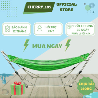 (FLASHSALE) Võng xếp khung 100% INOX  phi 32 kèm lưới võng cỡ đại