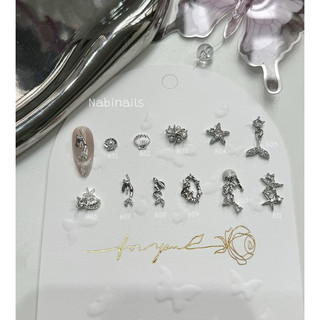 Charm bạc biển gắn móng cao cấp , charm bạc mới hot cao cấp