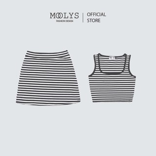 Set váy sọc basic dễ thương moolys md035