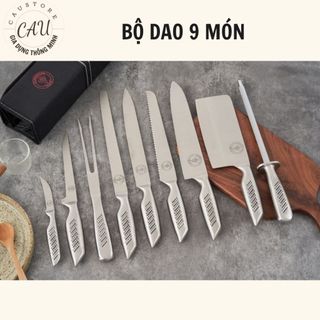 Bộ dao nhà bếp cao cấp, bộ dao 9 món của Ý, dao nhà bếp tiện lợi, hàng cao cấp, Dao nhà bếp