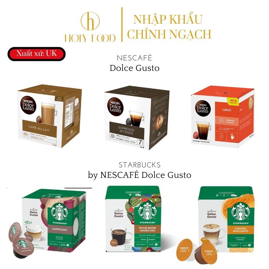 CÀ PHÊ VIÊN NÉN NESCAFE, STARBUCKS DOLCE GUSTO, ILLY INTENSO - CLASSIC