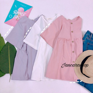 Áo Babydoll Tay Ngắn Cổ Trụ - Jancaroshop