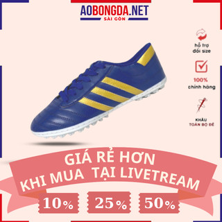 Giày bóng đá 3 sọc ct3 khâu full toàn bộ đế, giày đá banh sân cỏ nhân tạo ôm chân thoải mái vận động