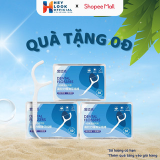 Tăm chỉ nha khoa hộp 50 Cây, tăm chỉ vệ sinh răng miệng GODWELL - TNK50