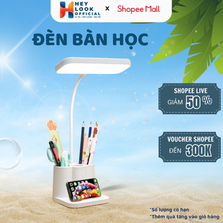 Đèn học để bàn tích điện GODWELL 3 chế độ ánh sáng cao cấp xoay 360 độ kèm hộp đựng bút bảo vệ mắt